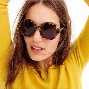 J.Crew Carnival Round Sunglasses in classic tortoise